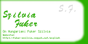 szilvia fuker business card